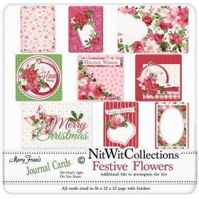 Journal Cards - Festive Flowers