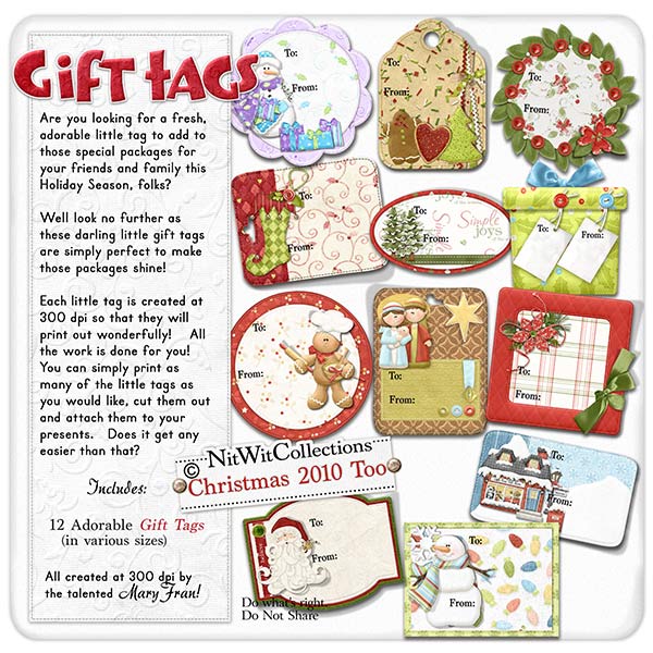 Gift Tags - Christmas 2010 Too