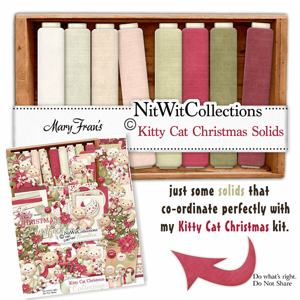 Kitty Cat Christmas Solids