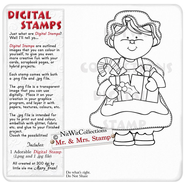 Mr and Mrs - Digital Stamp
