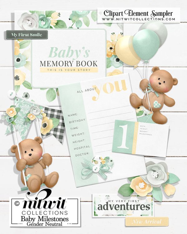 (image for) Bundled - Baby Milestones Gender Neutral Collection