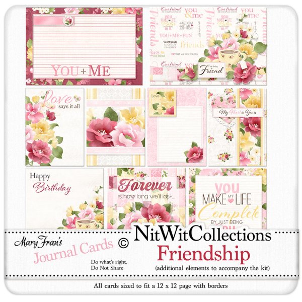 (image for) Journal Cards - Friendship