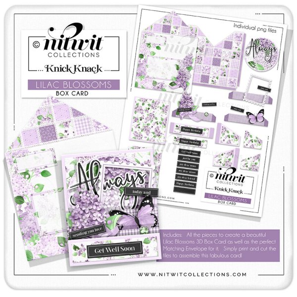 (image for) Knick Knack - Box Card - Lilac Blossoms