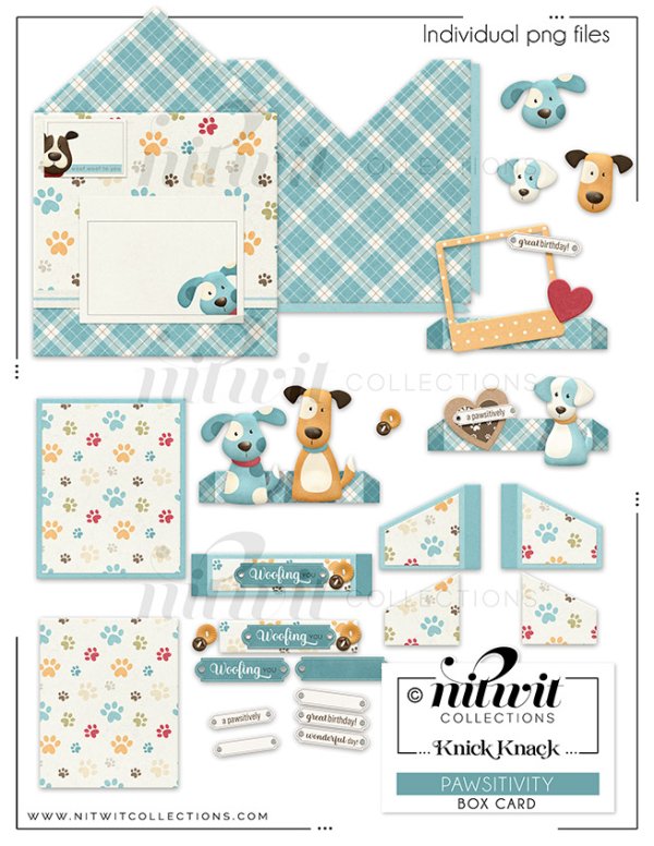 (image for) Knick Knack - Box Card - Paws-itivity