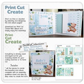 (image for) PCC - Baby Milestones Boy Scrapbook Mini Album Kit
