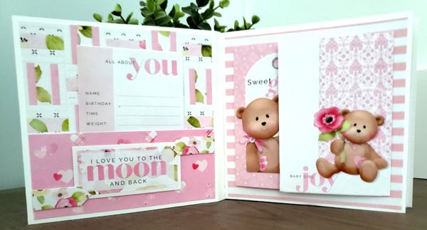 (image for) PCC - Baby Milestones Girl Scrapbook Mini Album Kit