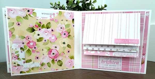 (image for) PCC - Baby Milestones Girl Scrapbook Mini Album Kit