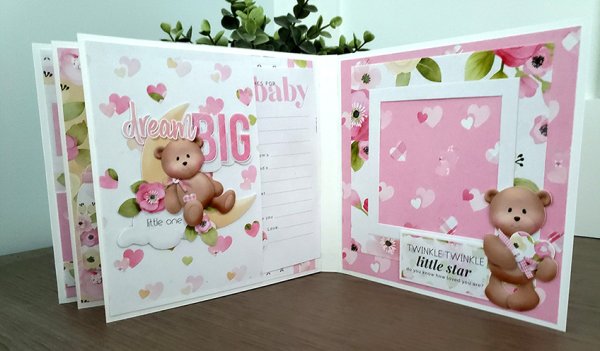 (image for) PCC - Baby Milestones Girl Scrapbook Mini Album Kit