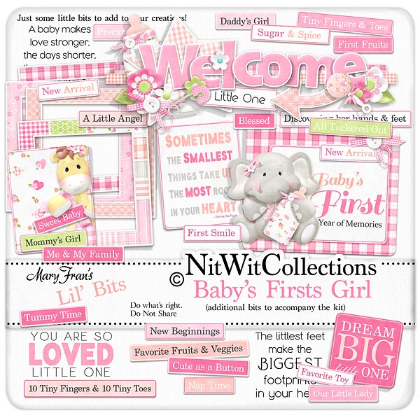 Bundled - Baby's Firsts Girl Collection - Click Image to Close