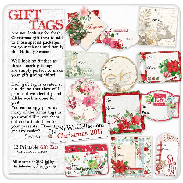 (image for) Gift Tags - Christmas 2017