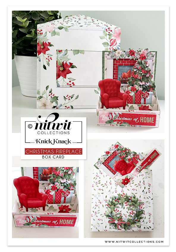 (image for) Knick Knack - Box Card - Christmas Fireplace