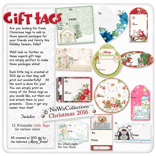 Gift Tags - Christmas 2016