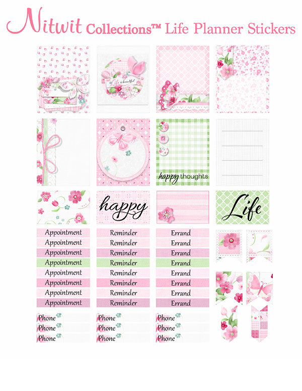 Butterfly Garden Collection - Life Planner Stickers - Click Image to Close