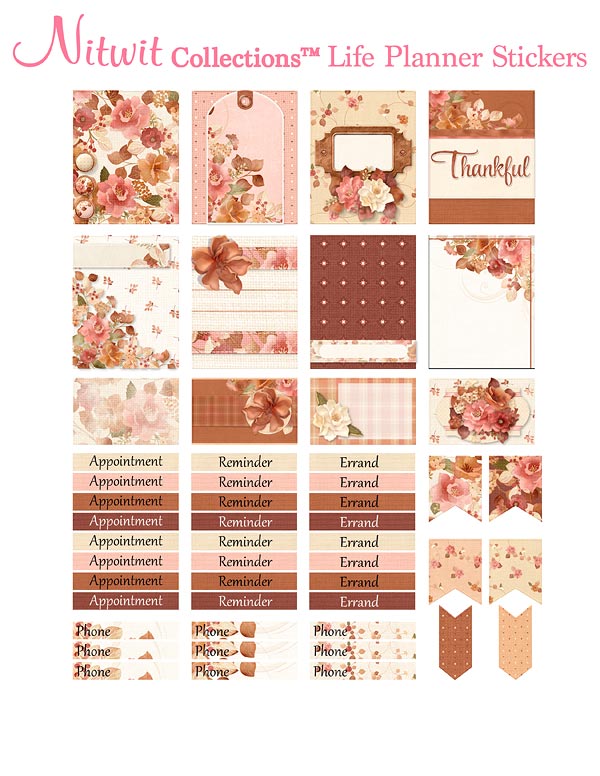 (image for) Autumnal Bliss - Life Planner Stickers