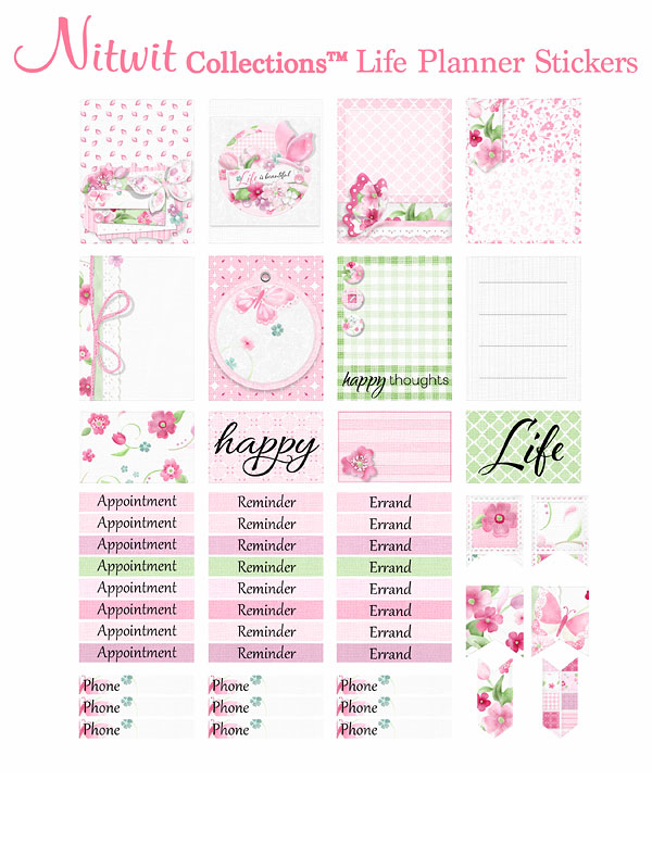 (image for) Butterfly Garden Collection - Life Planner Stickers