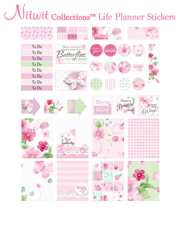 (image for) Butterfly Garden Collection - Life Planner Stickers