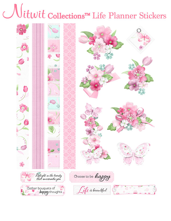 (image for) Butterfly Garden Collection - Life Planner Stickers