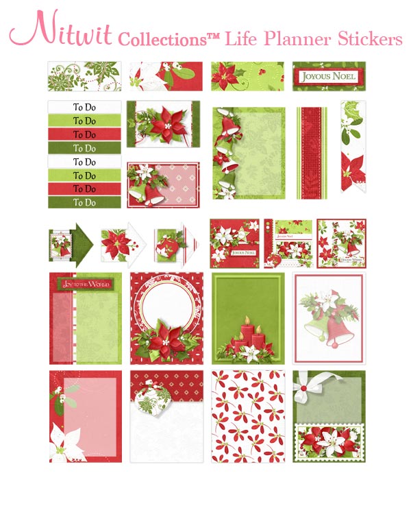 (image for) Christmas Linen - Life Planner Stickers