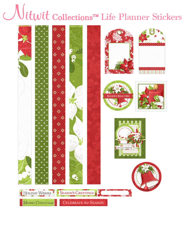 (image for) Christmas Linen - Life Planner Stickers