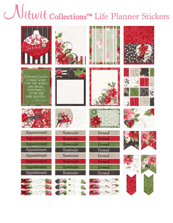 (image for) Christmas Romance - Life Planner Stickers