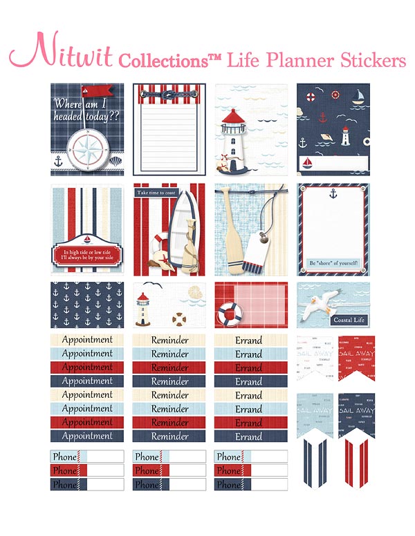 Coastal Collection - Life Planner Stickers - Click Image to Close