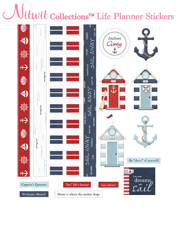 (image for) Coastal Collection - Life Planner Stickers