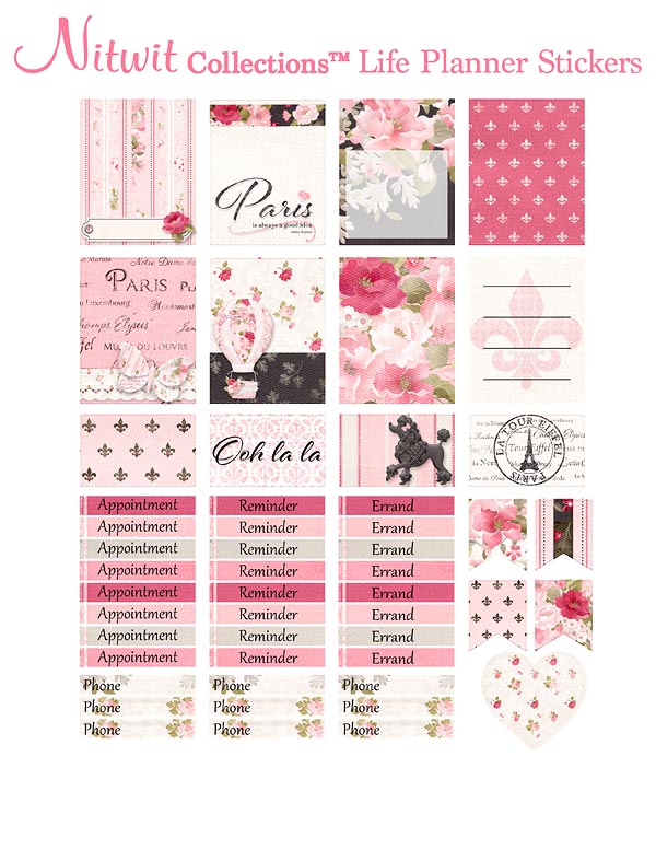 (image for) Ooh La La Collection - Life Planner Stickers