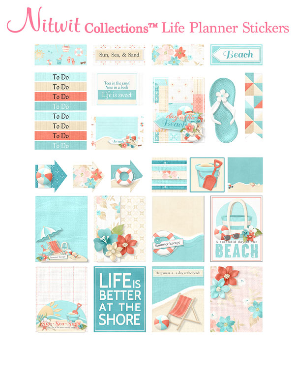 (image for) Sun Kissed - Life Planner Stickers