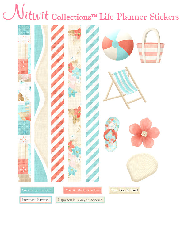 (image for) Sun Kissed - Life Planner Stickers