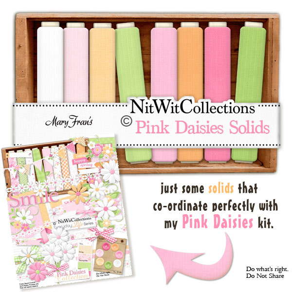 (image for) Pink Daisies Solids